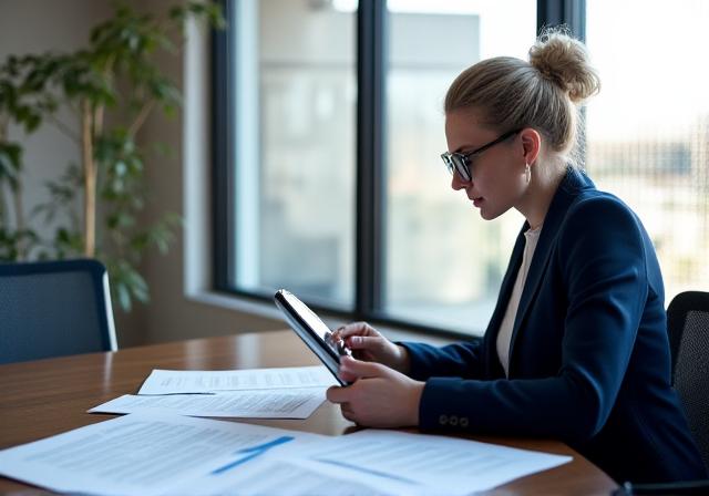 Professional legal consultant drafting documents in a modern Melbourne office